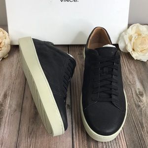 Vince Black Leather Sneakers 11.5M